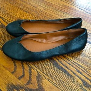 Lucky Brand Finorah black leather flats